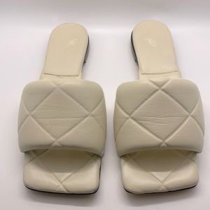 Bottega Veneta Rubber Lido Quilted Leather Slides